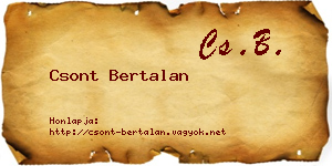 Csont Bertalan névjegykártya