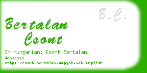 bertalan csont business card